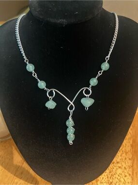 Green Aventurine Stone Elven Necklace